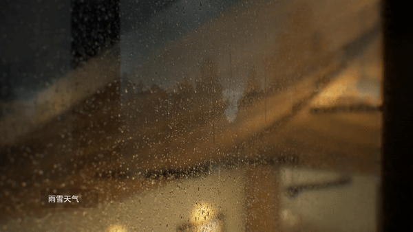 天气-玻璃雨痕